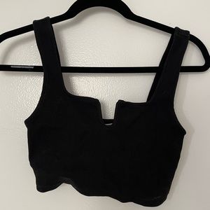 Zara black cropped tank top